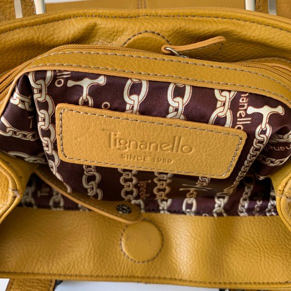 Tignanello Leather Bag With Buckle Straps - Picture 5 of 6